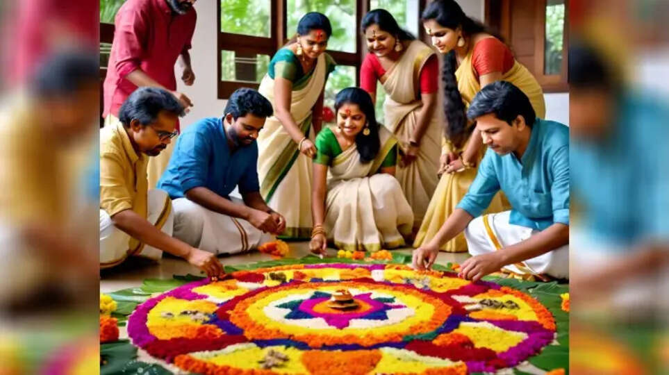 Beautiful Onam celebration scene
