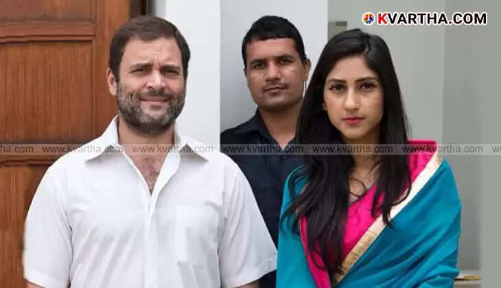 A doctored image of Rahul Gandhi standing next to YouTuber Jyoti Malhotra.