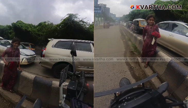 Girl crying on road divider in Kota after assault.
