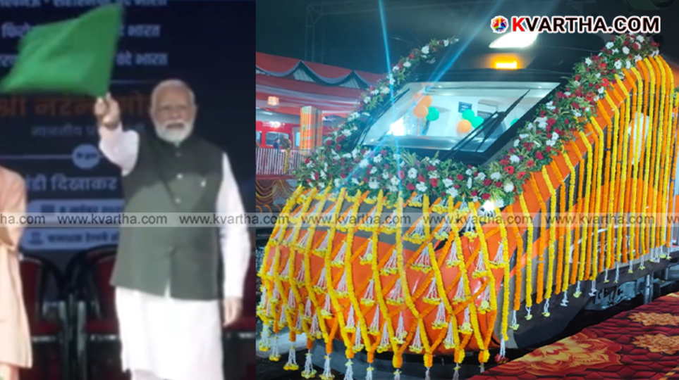 Prime Minister Narendra Modi flagging off Vande Bharat trains