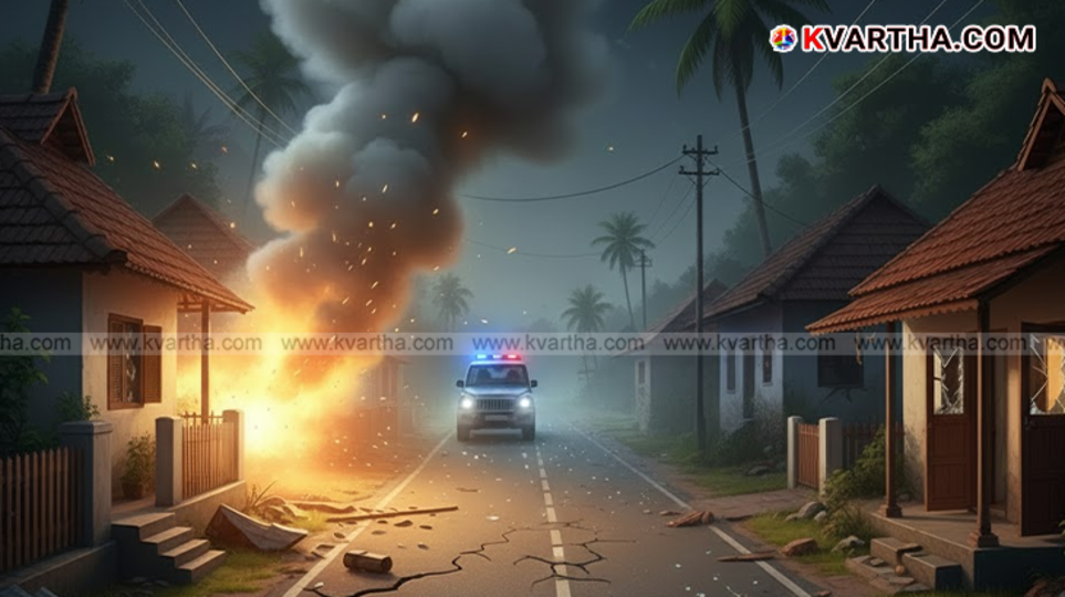 Damage caused by a loud explosion in Kannur Pathayakunnu