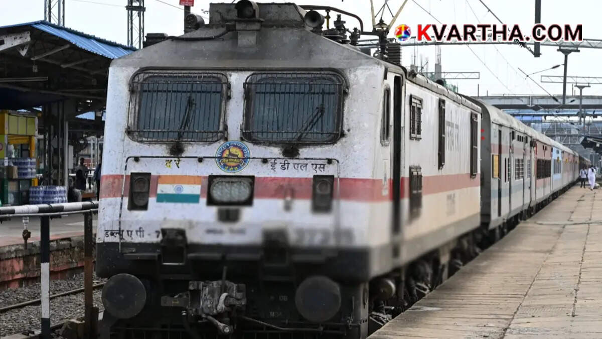 Representational image of an Indian Railways train crossing a station
