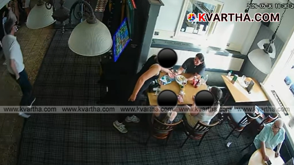 Conceptual image of a woman sitting at a restaurant table secretly plotting a fraud with food.