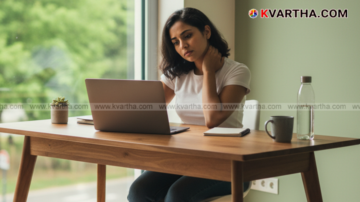  Indian woman sitting on floor with crossed legs illustrating prolonged sitting.