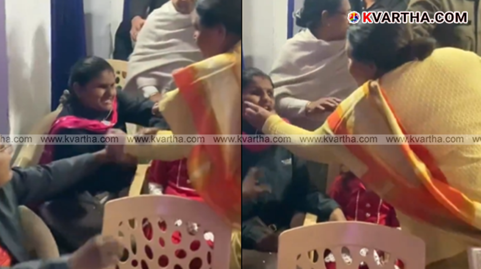 BJP leader Anju Bhargava assaulting woman in Jabalpur