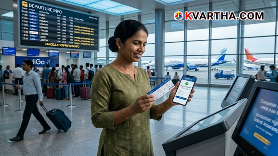 A visual representation of flight ticket cancellation processes and consumer rights.