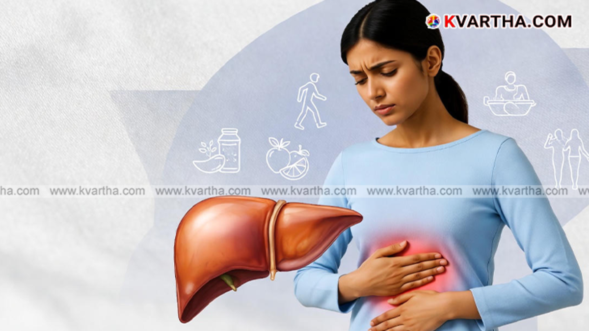  Diagram illustrating a healthy liver versus a fatty liver affected by MASLD.