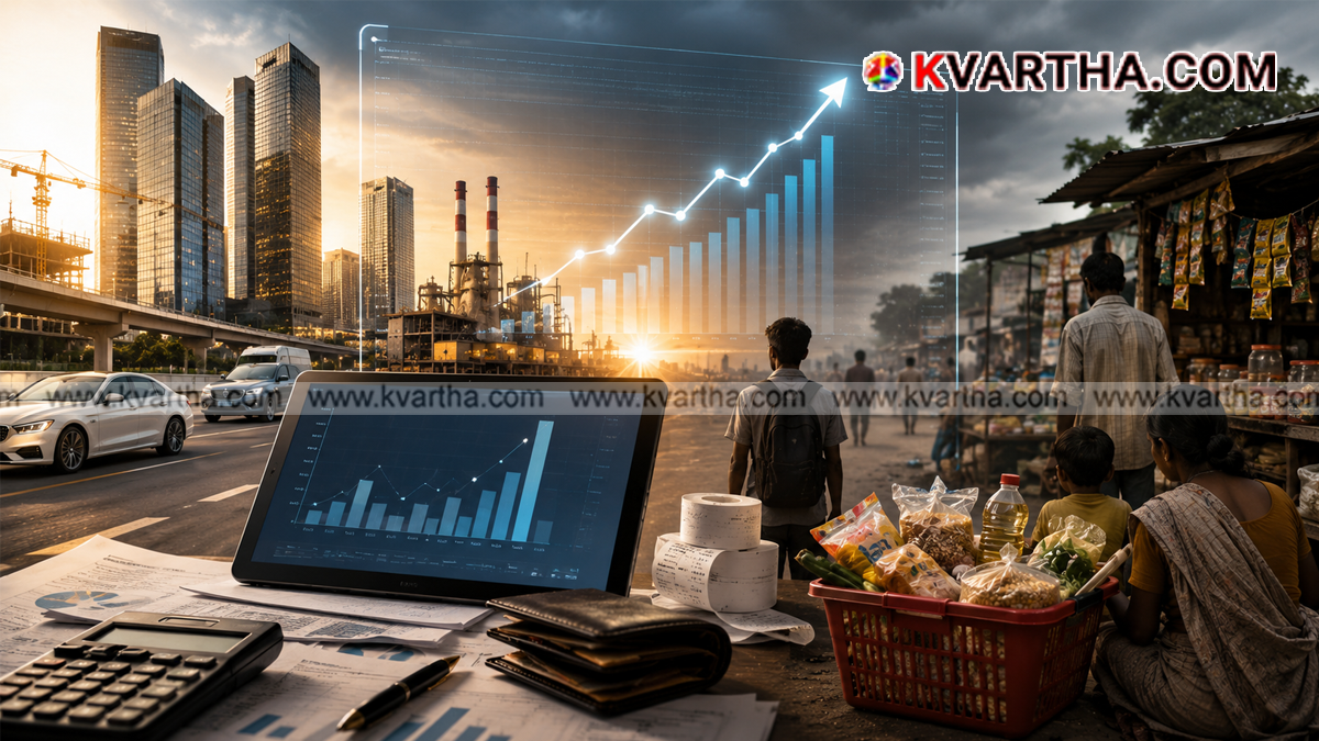 Representational image reflecting economic growth analysis and GDP statistics in India