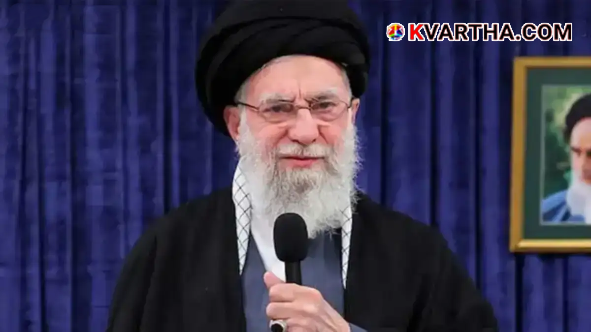 Portrait of Ali Khamenei.