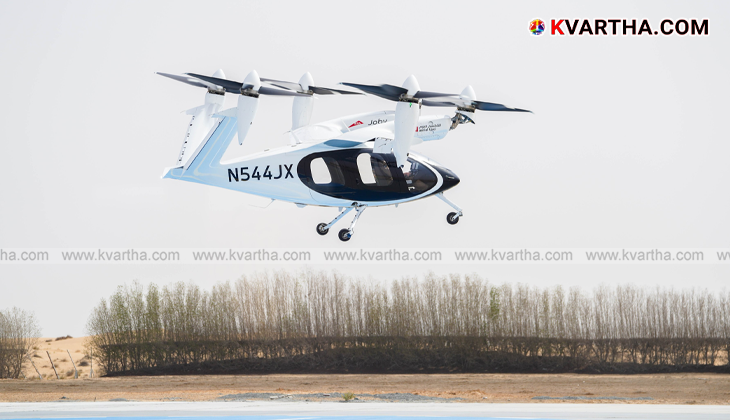 A flying taxi model in Dubai