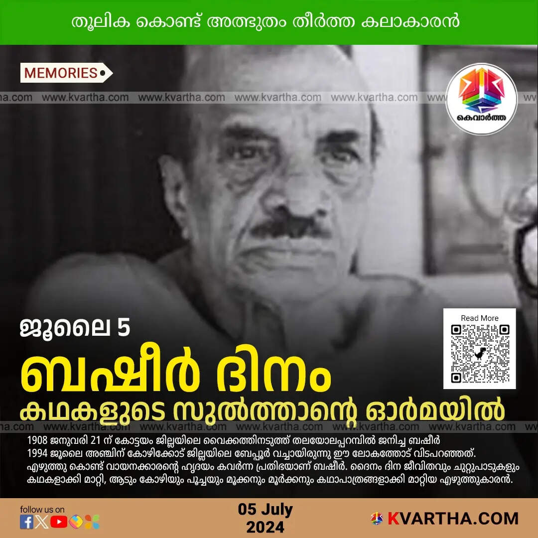 Vaikom Muhammad Basheer Death Anniversary