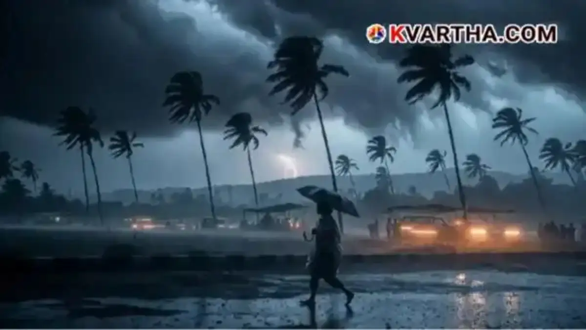 Representational image reflecting monsoon rain and weather warning in Kerala