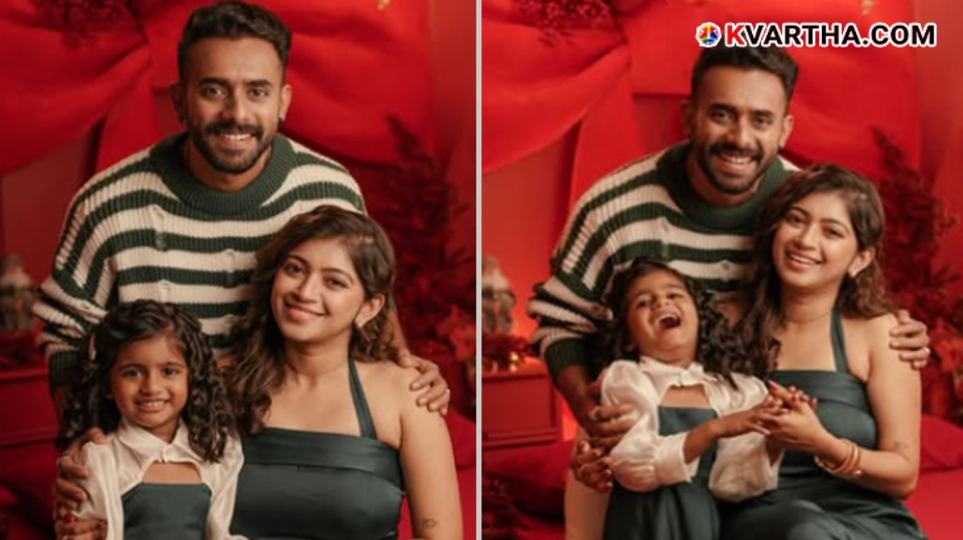Arjun Ashokan family Christmas celebration photo