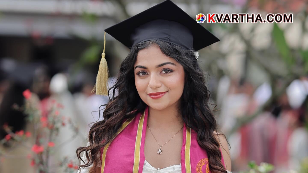 Hansika Krishna celebrating her graduation.