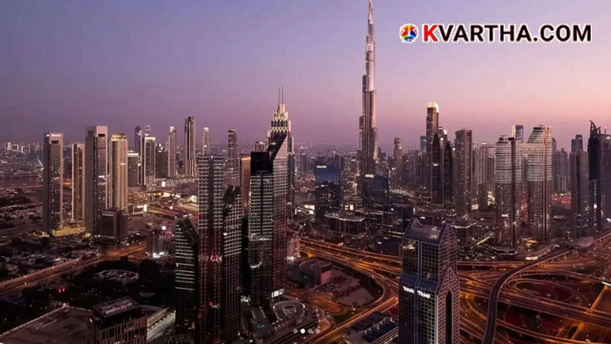 View of Dubai skyline representing economic growth