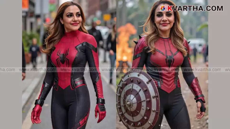 Rimi Tomy as a superhero in an AI-generated image.