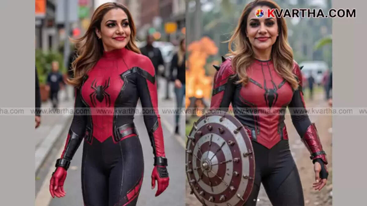 Rimi Tomy as a superhero in an AI-generated image.
