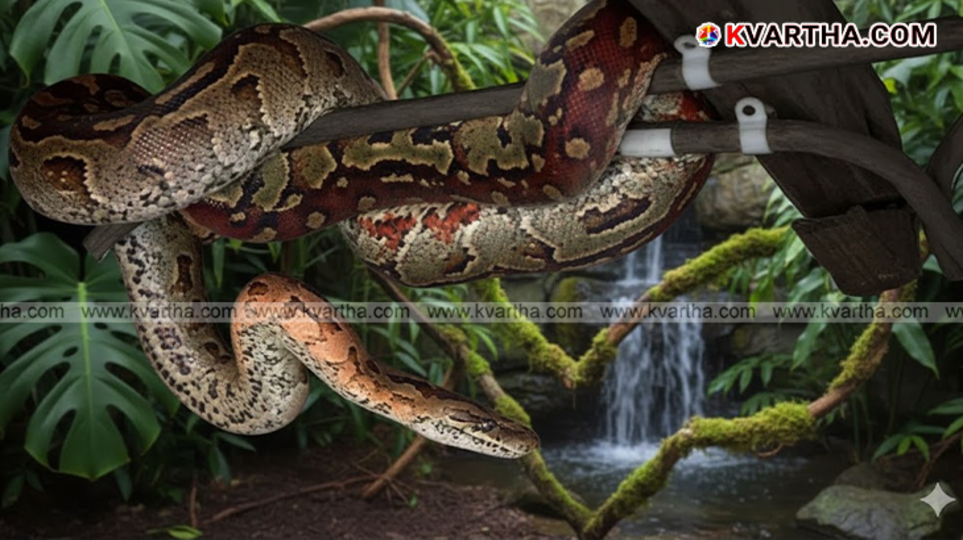 A snake hiding near a cucumber slice representing the smell clue.