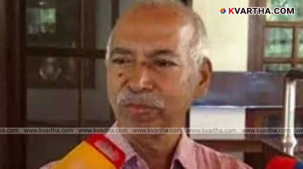 V. Kunjikrishnan addressing media regarding the Payyannur Martyr Fund scam in March 2026.