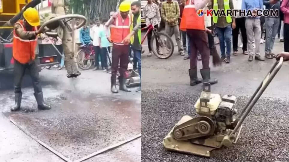 Viral Video Shows Indore Using 'Jet Pressure' Technology to Fix Potholes in the Rain