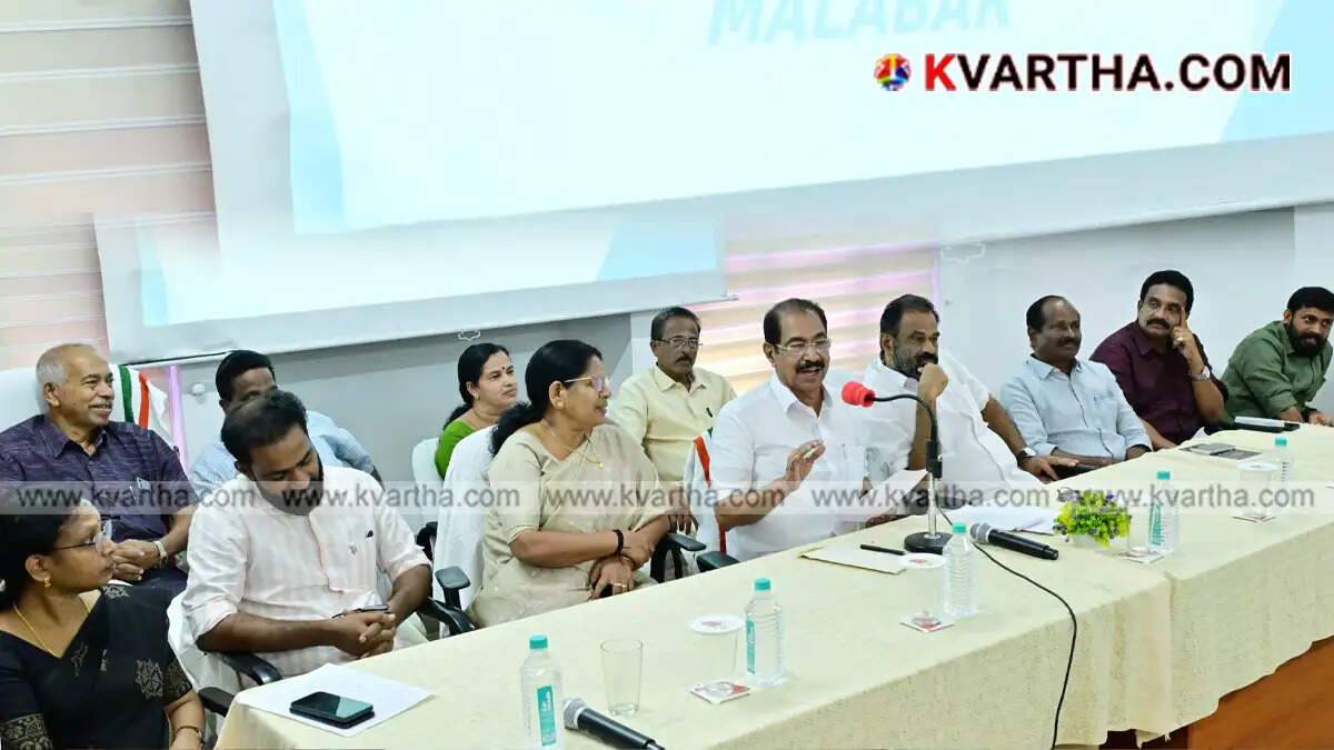 Electricity Minister Sunny Joseph leading the KSEB review meeting for North Malabar region.