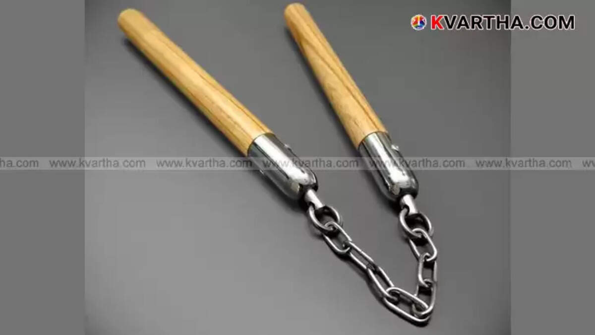 Nunchaku, a traditional martial arts weapon used in Okinawan Kobudo