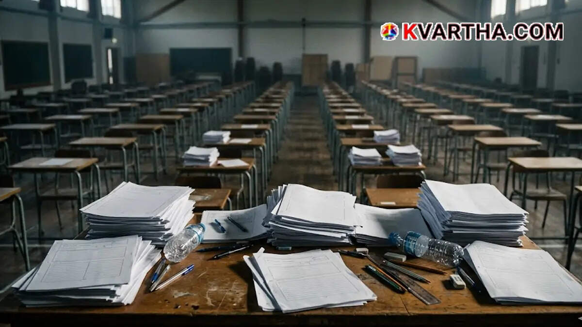 Conceptual image showing university exam papers&nbsp;