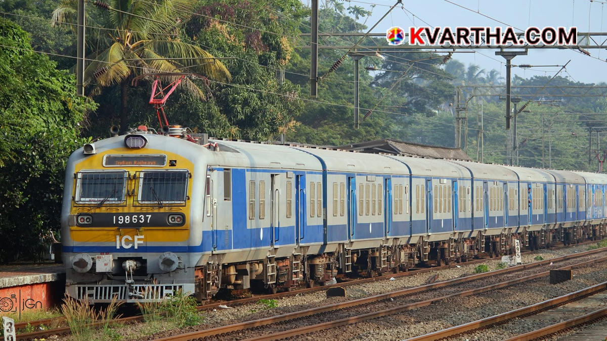 MEMU train operating in Kerala.