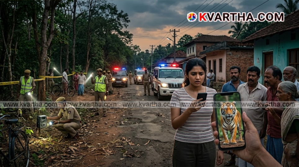 A group of forest department officials conducting a forest search operation with tracking equipment.