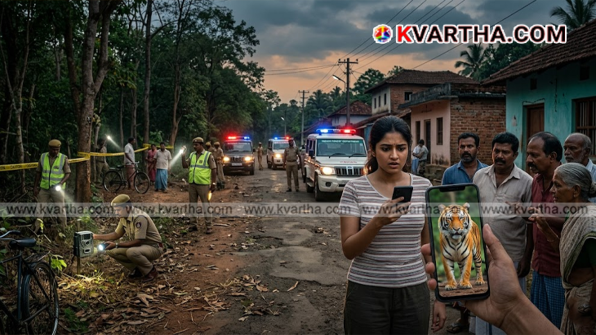 A group of forest department officials conducting a forest search operation with tracking equipment.