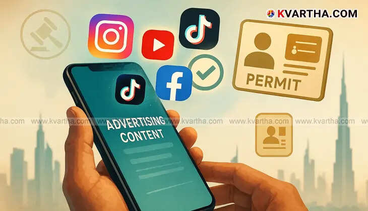 A person holding a smartphone with social media icons.