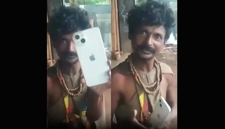 A scrap dealer gifting an iPhone to his son.