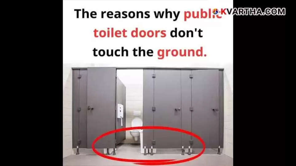  Why Public Toilet Doors Don't Touch the Floor