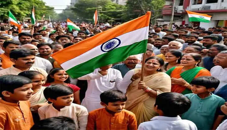 in English: India Independence Day, Red Fort, PM Modi, 2047, Developed India, Rajnath Singh