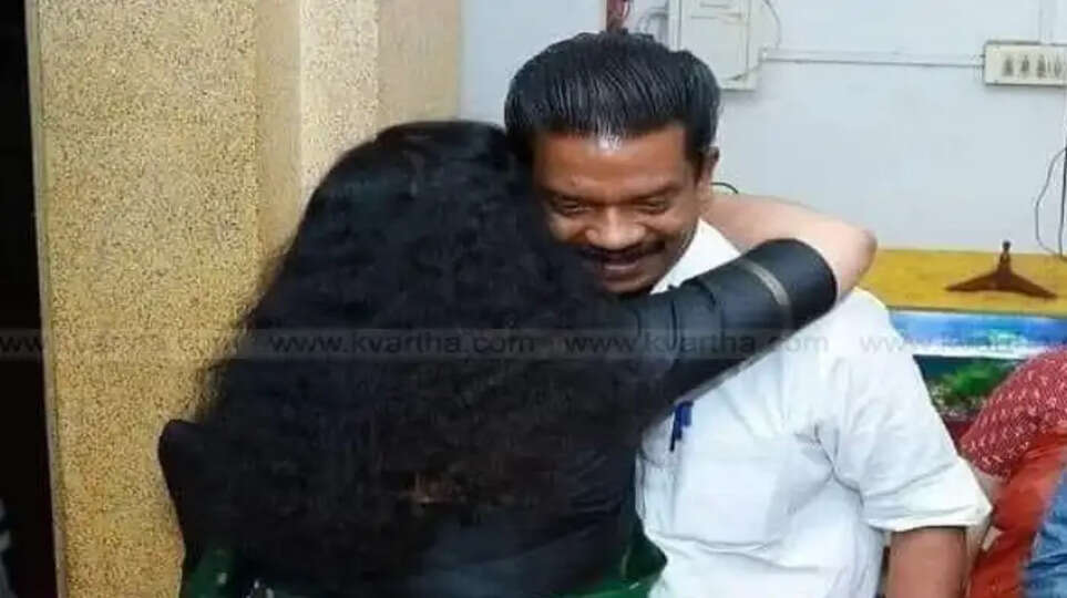Politics of hugging IAS officer and ex-minister 