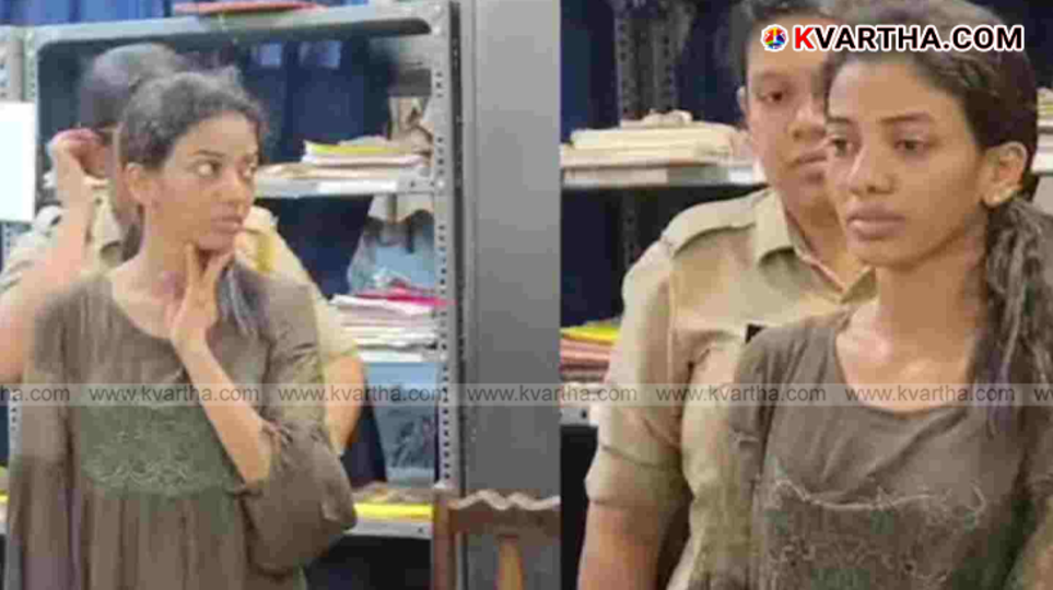 Image of 'Bullet Lady' Nikhila from Payyanur, who was arrested for drug trafficking.