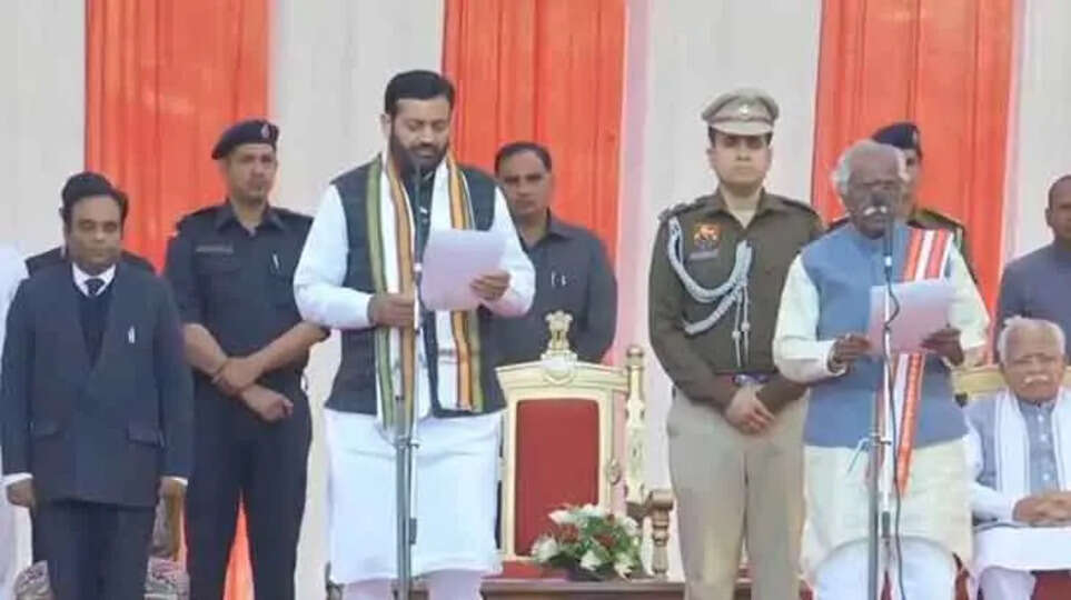 Haryana CM Naib Singh Saini Takes Oath; PM and Leaders Attend