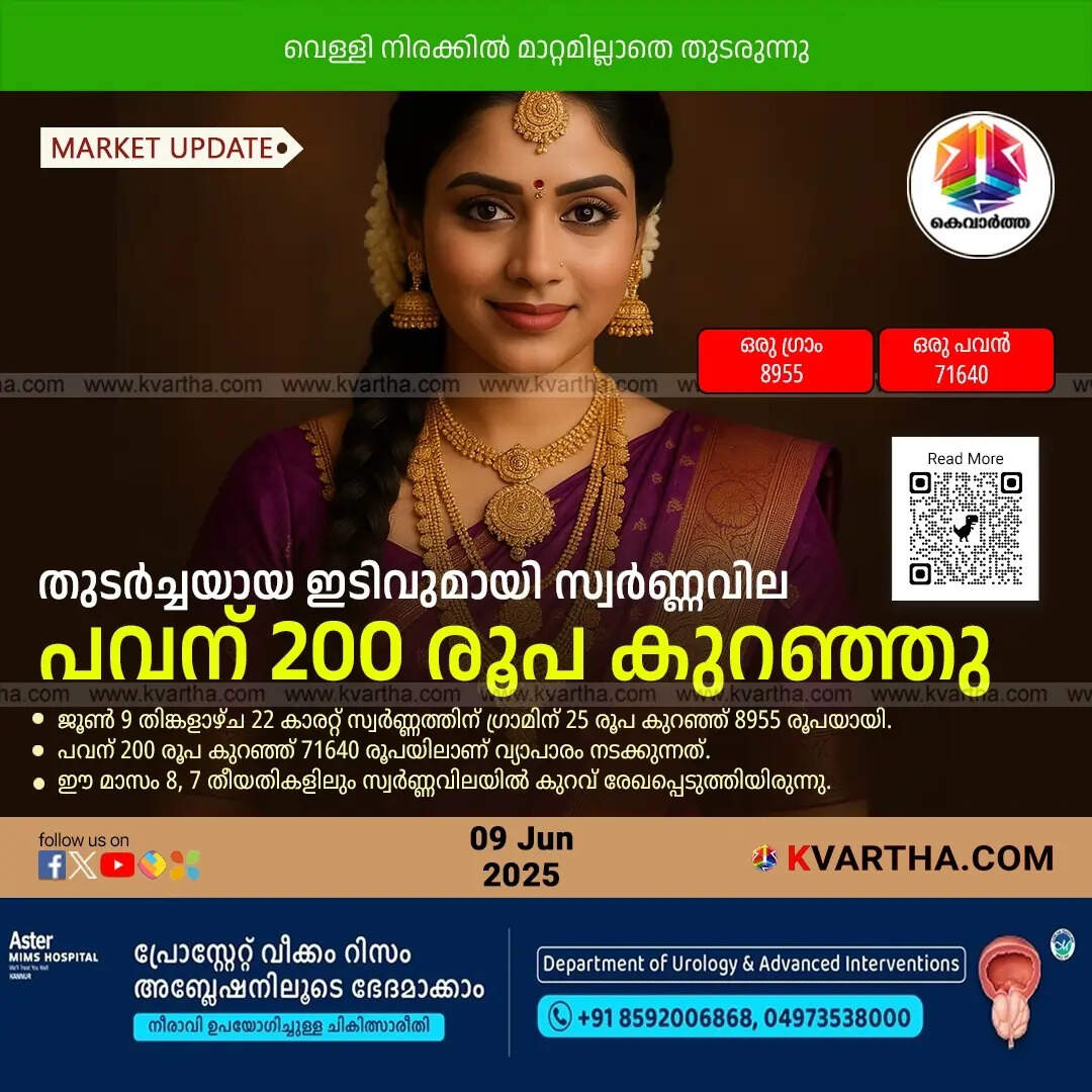 Bride Representing Kerala Gold Price June 09