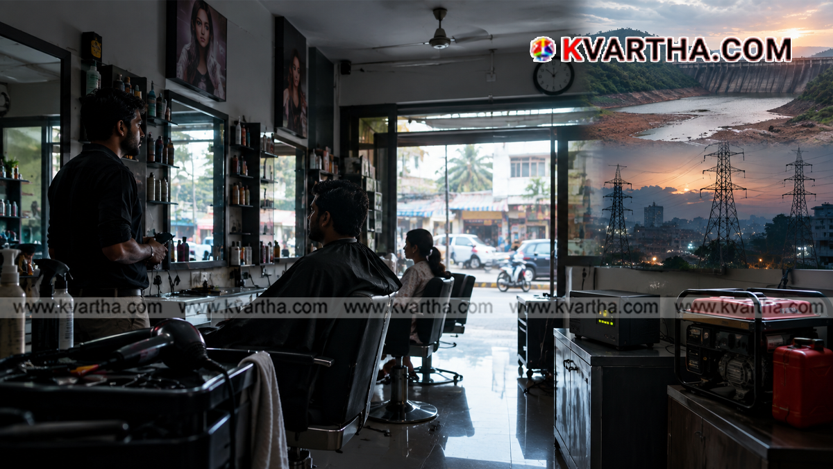 Representational image reflecting salons facing power cuts and generator usage in Kerala