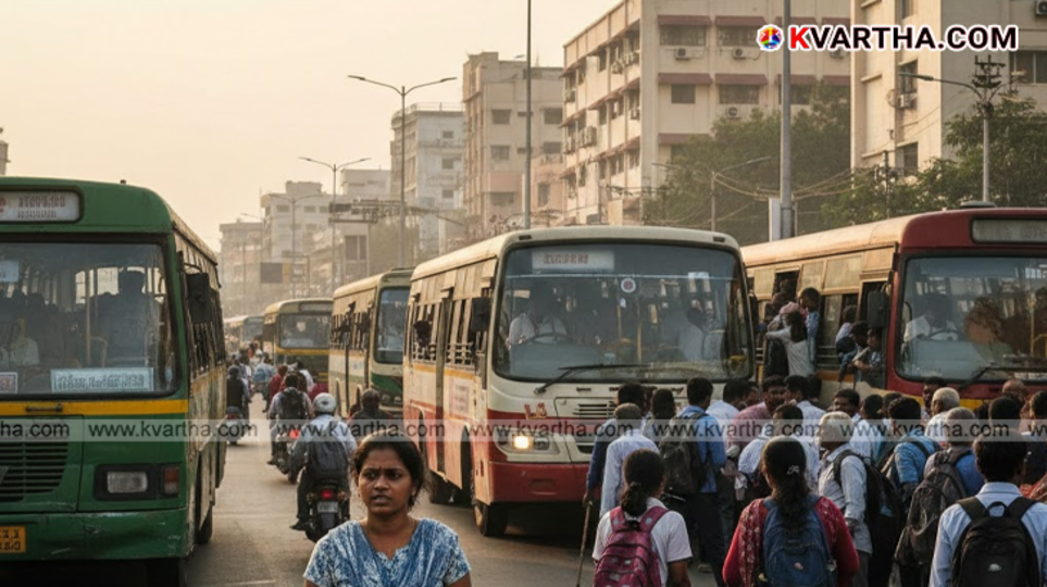  Tamil Nadu government buses at a station