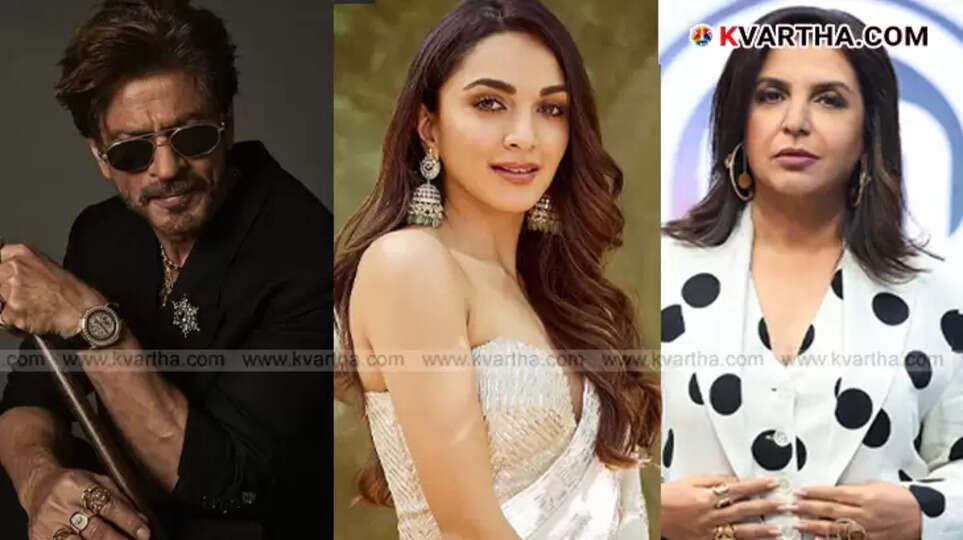 Farah Khan directing Shah Rukh Khan and Kiara Advani on advertisement set.