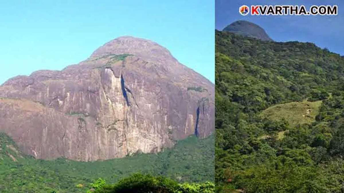  Distant view of Agasthyarkoodam peak in Kerala, India.