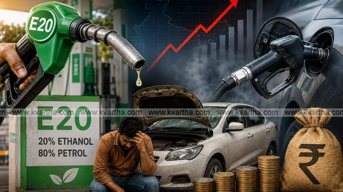  E20 petrol being filled at a fuel station in India