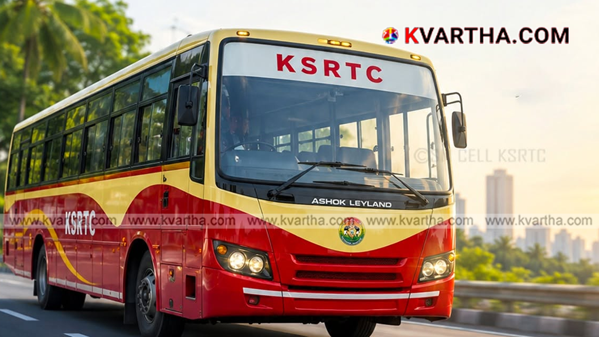 Image reflecting KSRTC bus&nbsp;