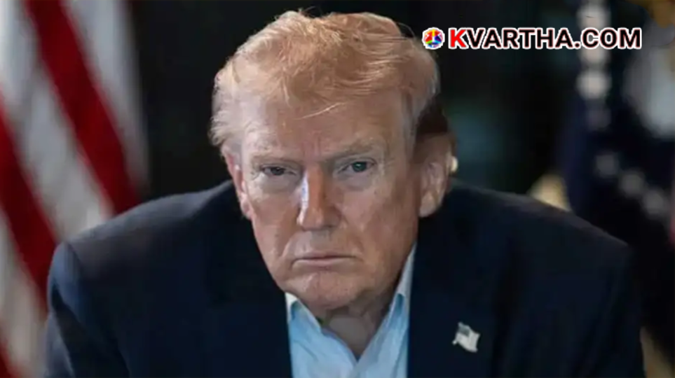 President Donald Trump speaking about Iran in the Oval Office.