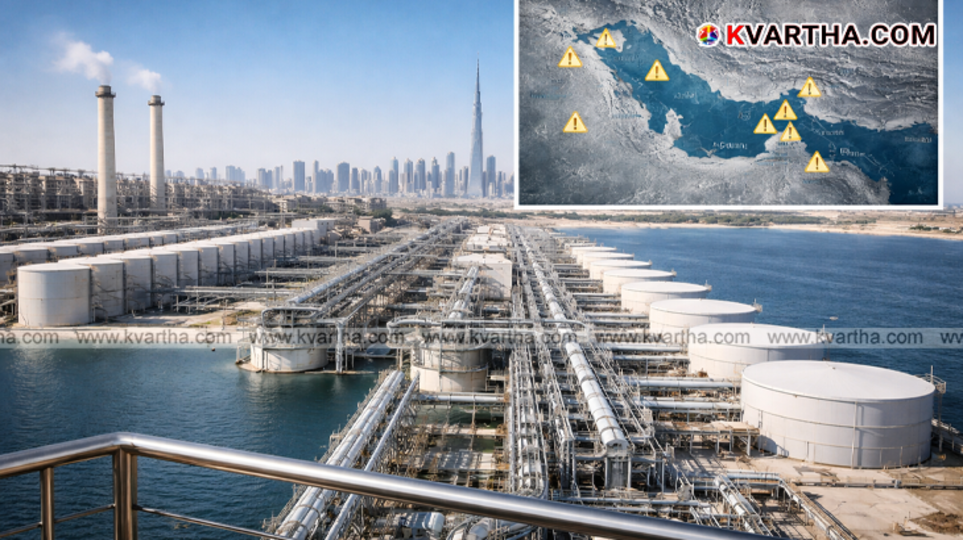 A large industrial desalination plant in the Middle East representing the energy and water security concerns in March 2026.