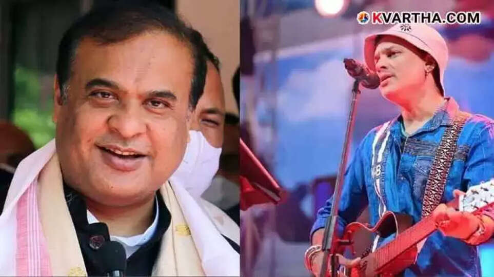 Image of Assam CM Himanta Biswa Sarma and singer Zubeen Garg.
