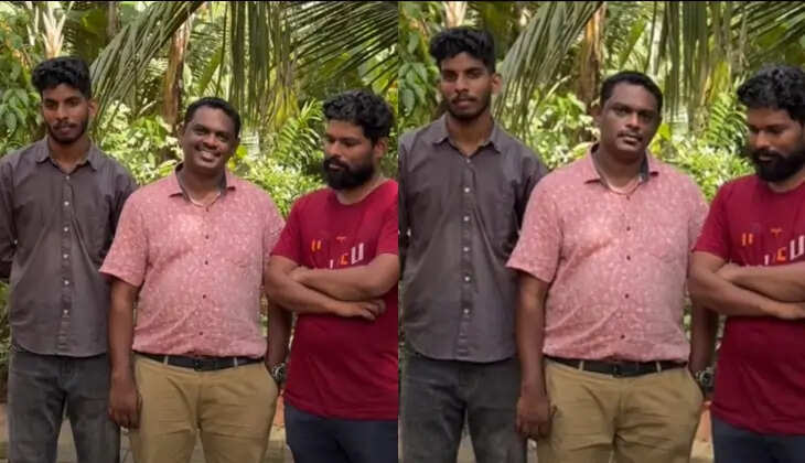  A photo of Arjun's family and Manaf together after resolving their differences.