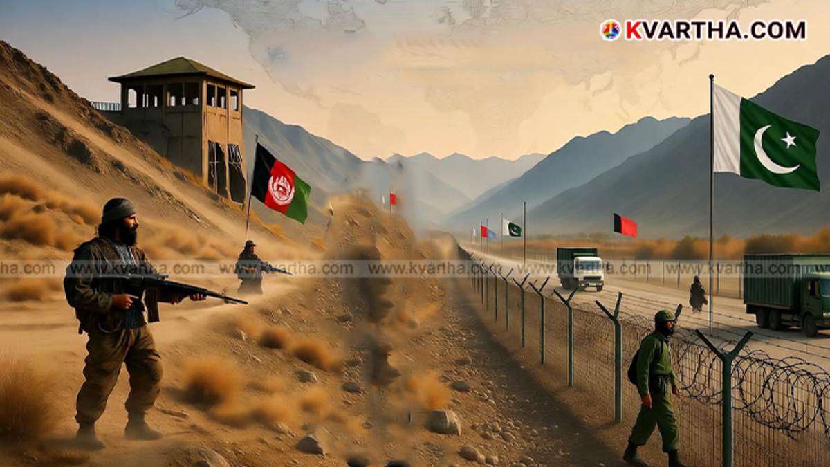 Map showing the disputed Durand Line between Pakistan and Afghanistan