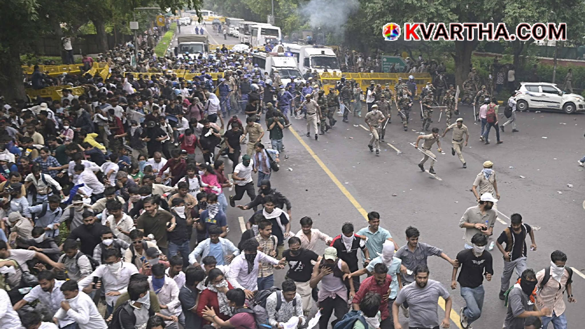  Conceptual image representing historic student protests in India